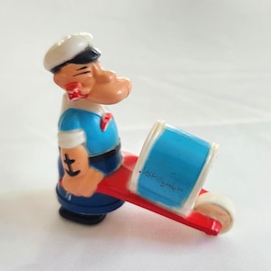 Vintage Popeye the Sailor Man Gravity Walking Toy --- Retro King Features Syndicate Classic Cartoon Toys --- Mid Century Fun Nautical Decor