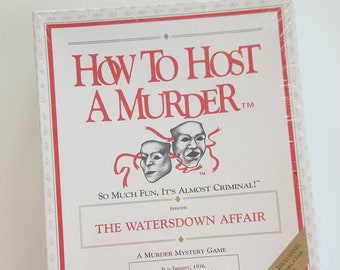 Vintage How to Host a Murder Party Game - No. 7 The Watersdown Affair - Retro 1980s Whodunit Adult Dinner Party Group Role Playing Activity