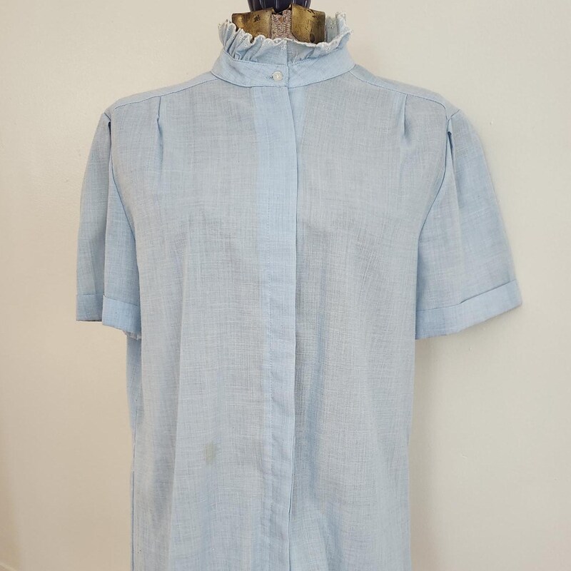 Ruffle Collar Blouse - Sea Glass main image 0