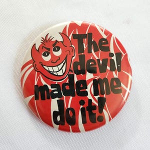 Vintage Devil Pinback Vintage Devil Pin