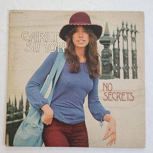No Secrets Vintage Carly Simon Record --- Retro 1970s Pop Rock Iconic Music Album --- You&#39;re So Vain Classic Timeless Vinyl Collection