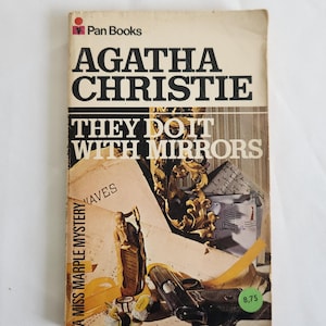 They Do It With Mirrors by Agatha Christie --- Vintage 1950s Miss Jane Marple Detective Murder Mystery Novel --- Retro Crime Suspense Book