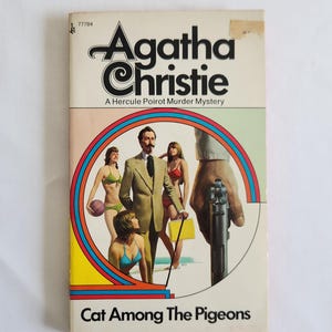 Cat Among Pigeons by Agatha Christie --- Vintage Classic Detective Murder Mystery Suspense Novel --- Retro Hercule Poirot Crime Noir Book