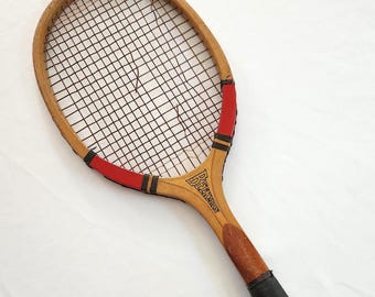 Raquette De Tennis Vintage Bois Spalding 444 Japan – Forme œuf, Grip 4 3/8", 10 Oz