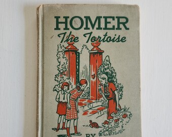 Homer the Tortoise by Margaret J. Baker - Illustrated by Leo Bates --- Retro Talking Turtle Whimsical Fantasy Children's Chapter Book