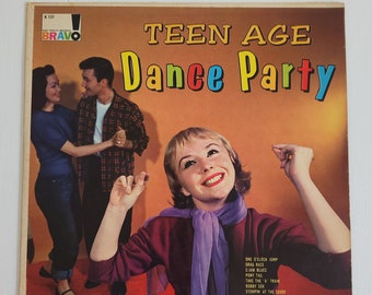 Teen Age Dance Party Vintage Bobby Krane Record --- Retro 1950s 1960s Doo Wop Teenage Dream Music --- Mid-Century Vinyl Diner Home Decor