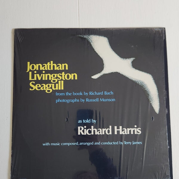 Jonathan Livingston Seagull Vintage Record --- Richard Bach - Richard Harris - Terry James --- Vintage 1970's Seaside Fable Story on Vinyl