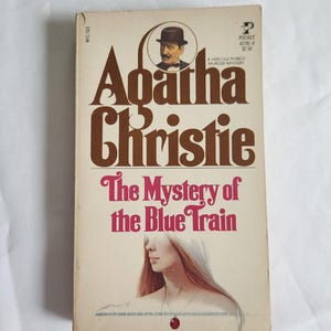 The Mystery of the Blue Train by Agatha Christie - Vintage Hercule Poirot Murder Mystery Novel - Retro Classic Detective Crime Thriller Book