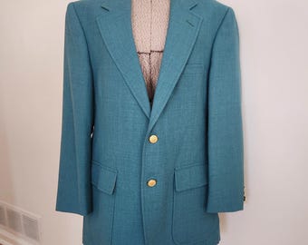 Veste De Chasse à Courre Roberts - Vintage 79/80 - Taille 44 - Bleu - Occasion