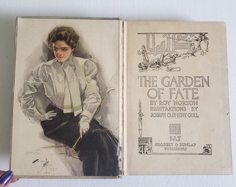 The Garden of Fate by Roy Norton - Illustrated by Joseph Clement Coil --- Antique 1910s Edwardian Era Exotic Mystery Adventure Novel Book