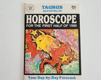 Taureau - votre horoscope signe de naissance pour la première moitié des années 1990 par Royal Caldwell --- livre vintage des années 1990 sur l'astrologie du zodiaque et la spiritualité New Age