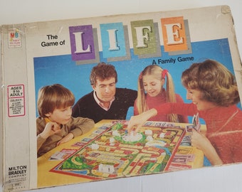 Vintage The Game of Life Board Game --- Retro 1970s Milton Bradley Toys --- Classic 1977 Board Games Family Night Fun -- 70s Game Room Decor