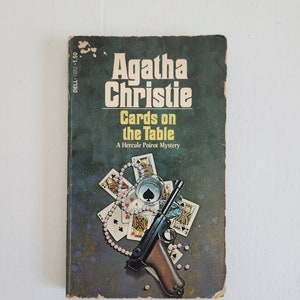 Card on the Table by Agatha Christie --- Vintage Hercule Poirot Detective Crime Novel --- Retro Classic 1930s Murder Mystery Crime Noir Book