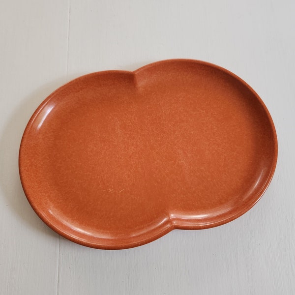 Vintage Color Flyte by Branchell Orange Melamine Platter --- Retro 1950s 1960s Mod Style Designers Dinnerware Serving Dish --- Groovy Decor