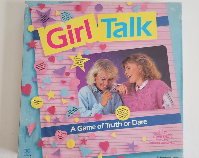 Vintage Girl Talk A Game of Truth or Dare Board Game Etsy