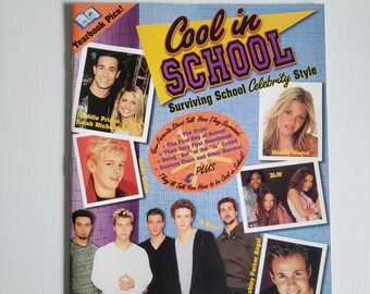 Cool in School by Paul Coco & Marie Morreale -- Vintage 2000s Celebrity Trivia Britney Spears Crush Teen Scene Book -- Rare Y2K Pop Culture