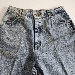 Vintage Lee Relaxed Riders Midnite Ice Distressed Stone Acid Wash Jeans --- Retro 1990s 2000s Tapered Ankle Casual Women's Denim Pants