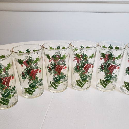 Vintage Christmas Glassware Holiday Glassware Retro Etsy