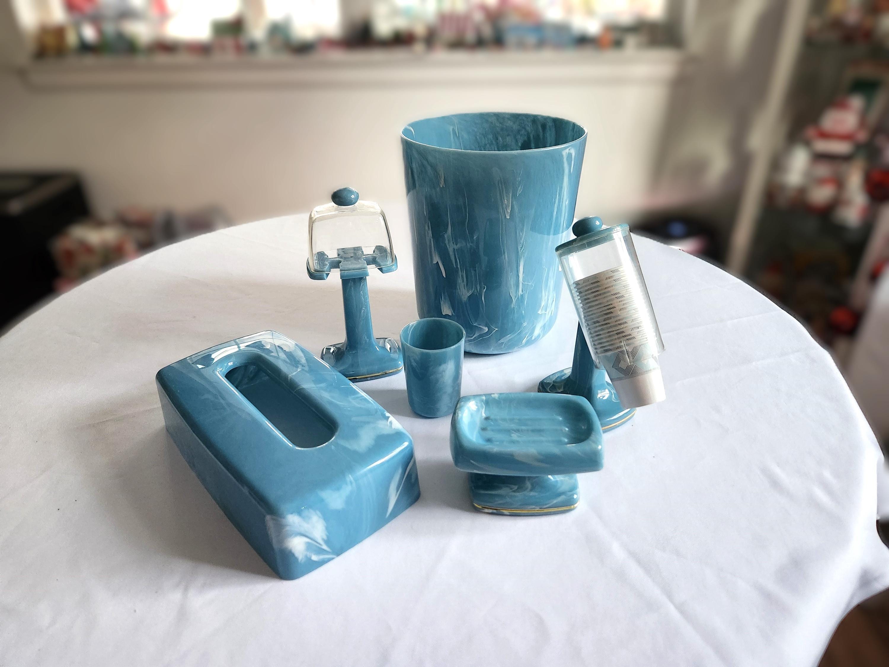 Marbled Plastic Vintage Bathroom - Etsy display picture 2