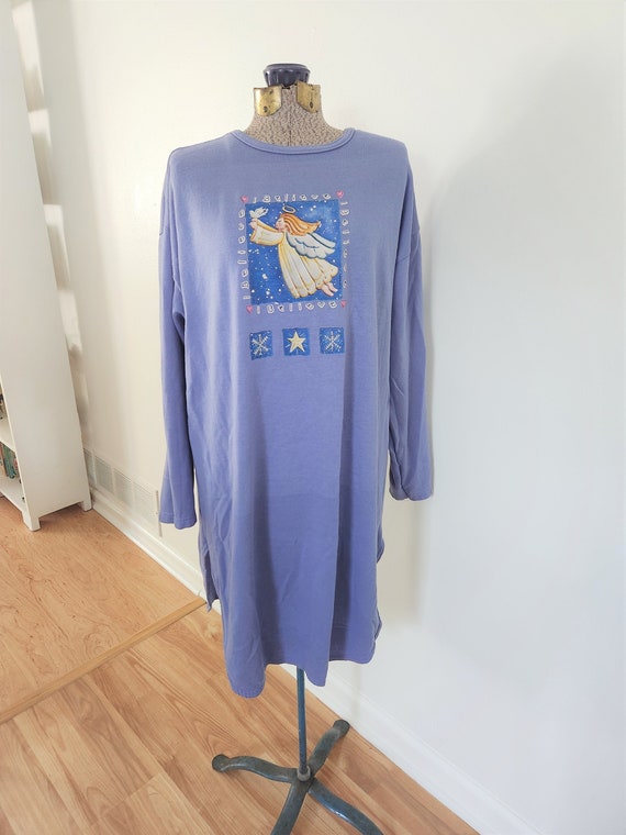 Vintage I Believe Angel Leisure Life Night Shirt Retro Cozy Cute