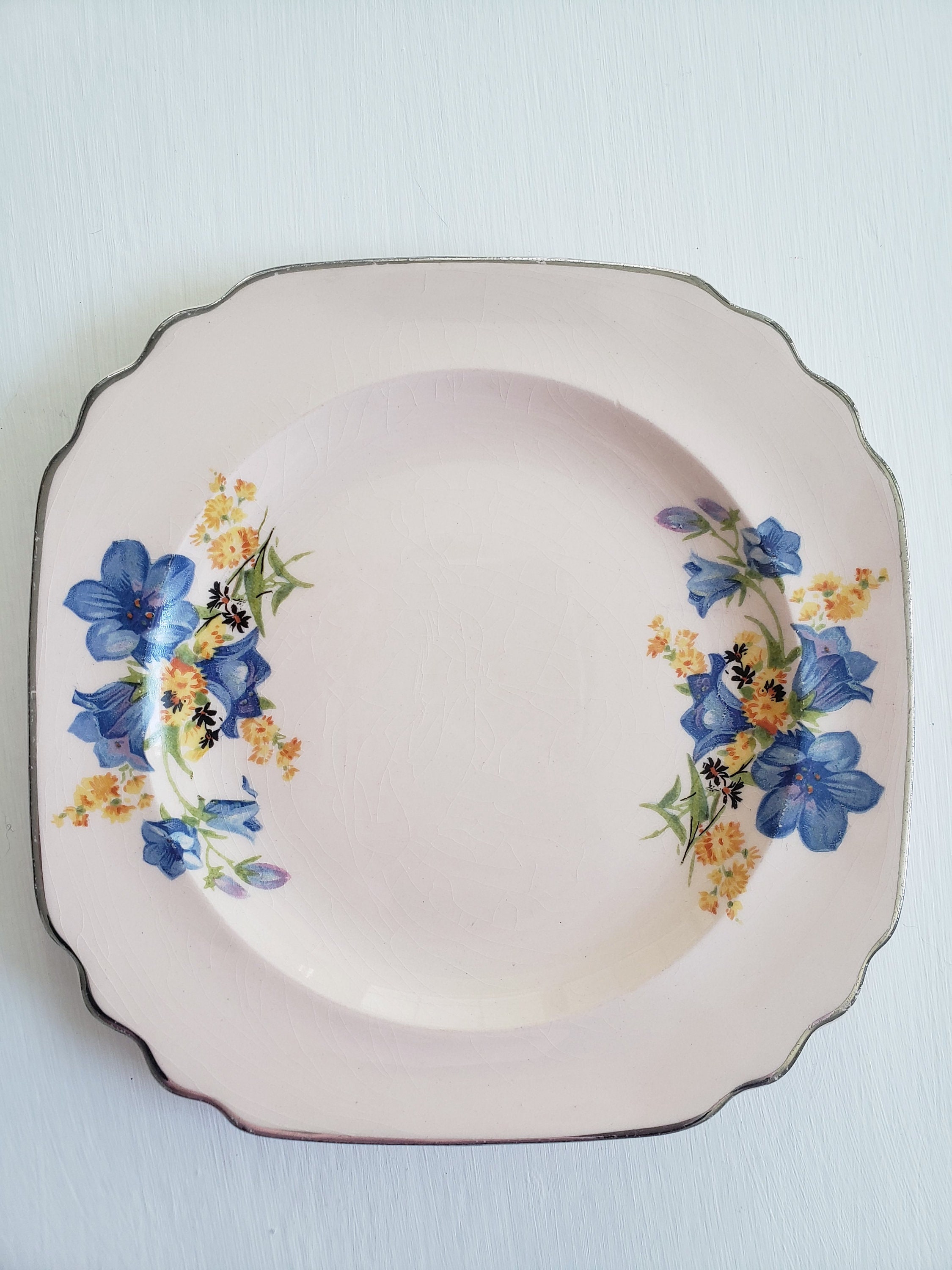 Vintage Shell Pink Ware by Limoges China Co. Blue Bell 3M133