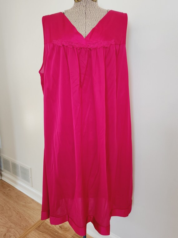 Vintage Vanity Fair Pink Tank Top Night Dress ---… - image 2