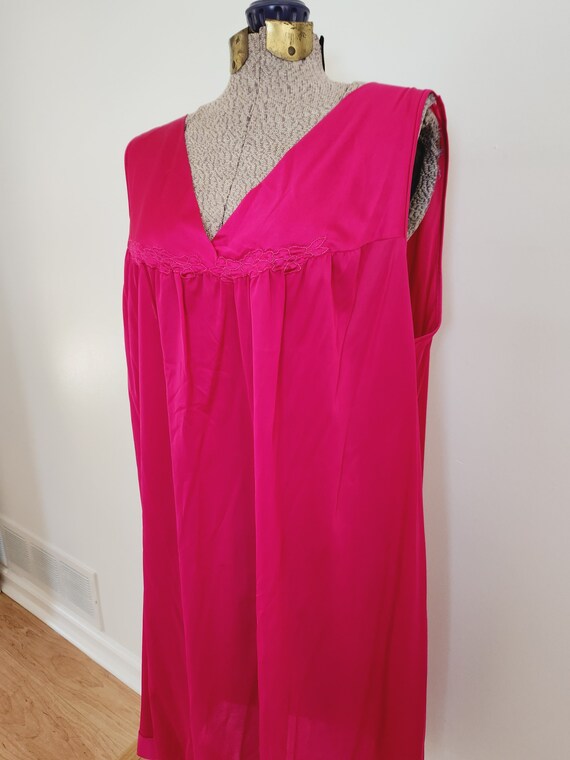 Vintage Vanity Fair Pink Tank Top Night Dress ---… - image 3