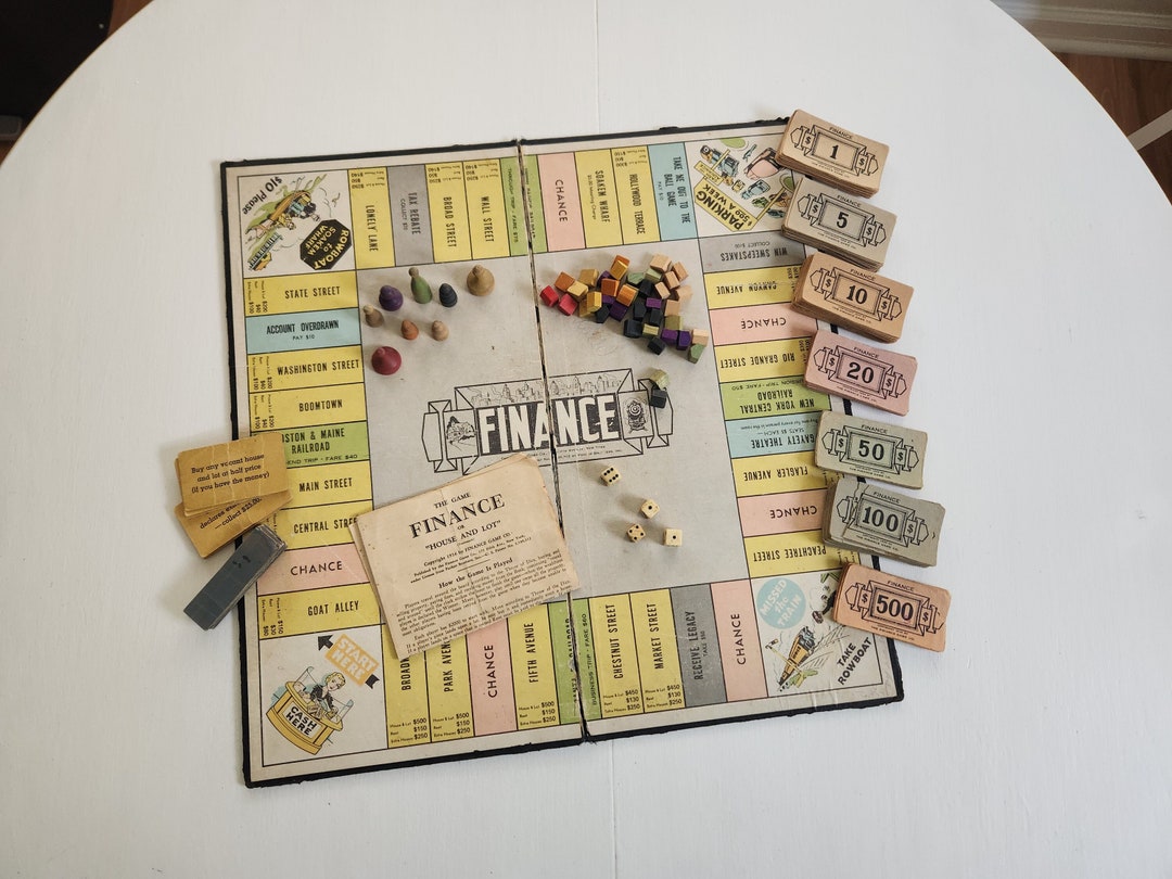 Vintage Finance Board Game Retro 1930s the Finance Game Etsy