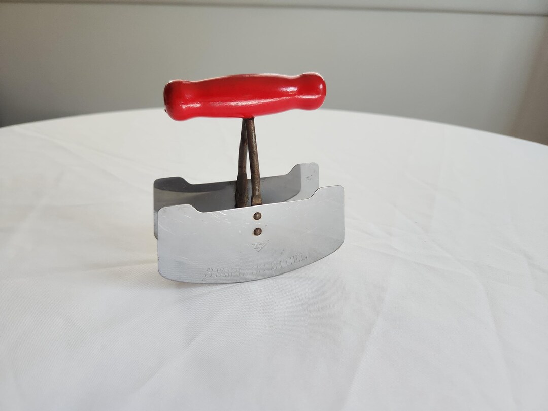 Vintage Acme Mgm Co. Stainless Steel Rocking Chopper Tool --- Retro Red ...