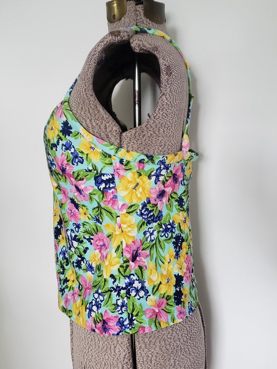 Liz claiborne floral tankini swimsuit top 2025