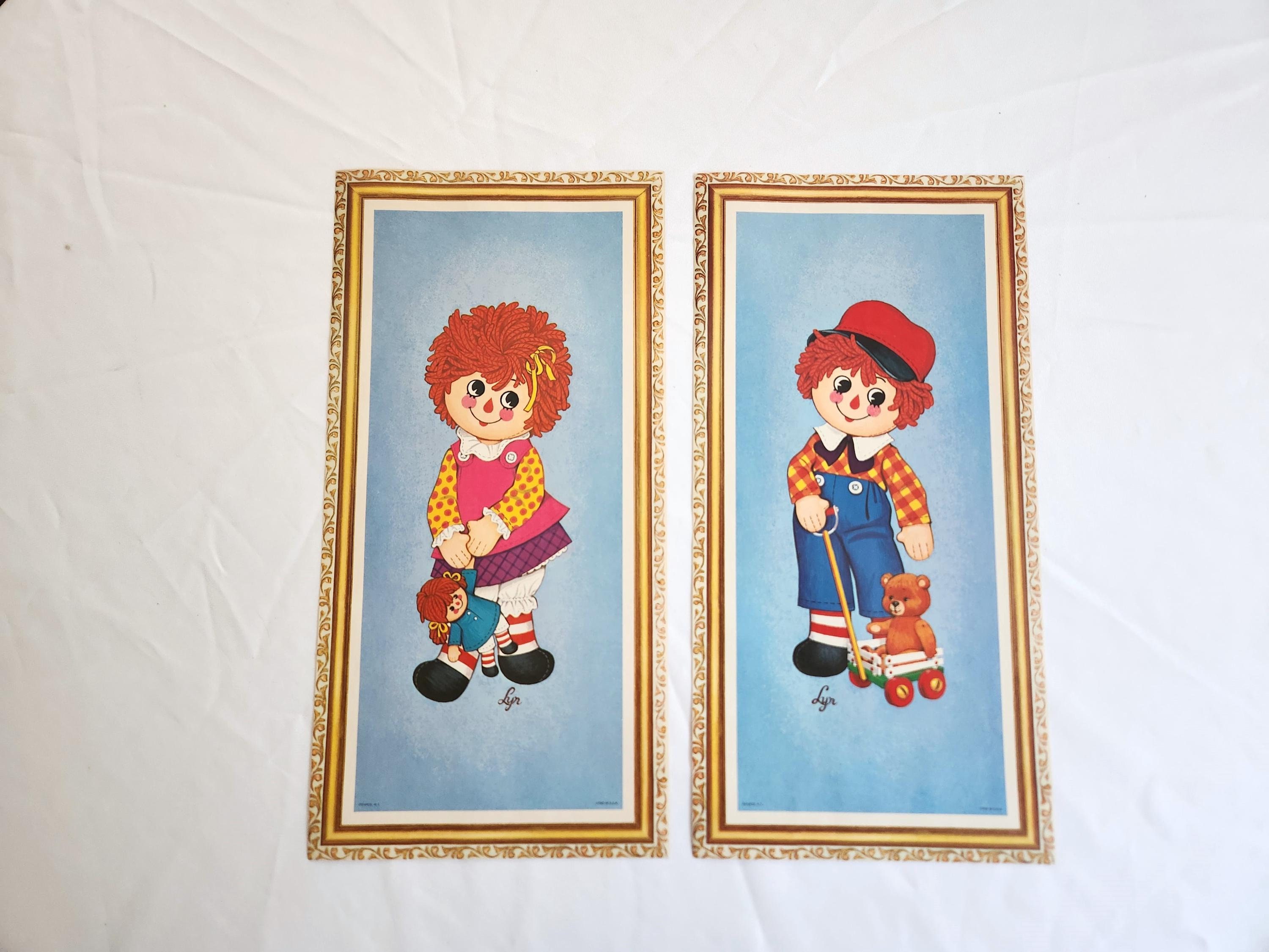 Vintage Raggedy Ann & Andy Signed 