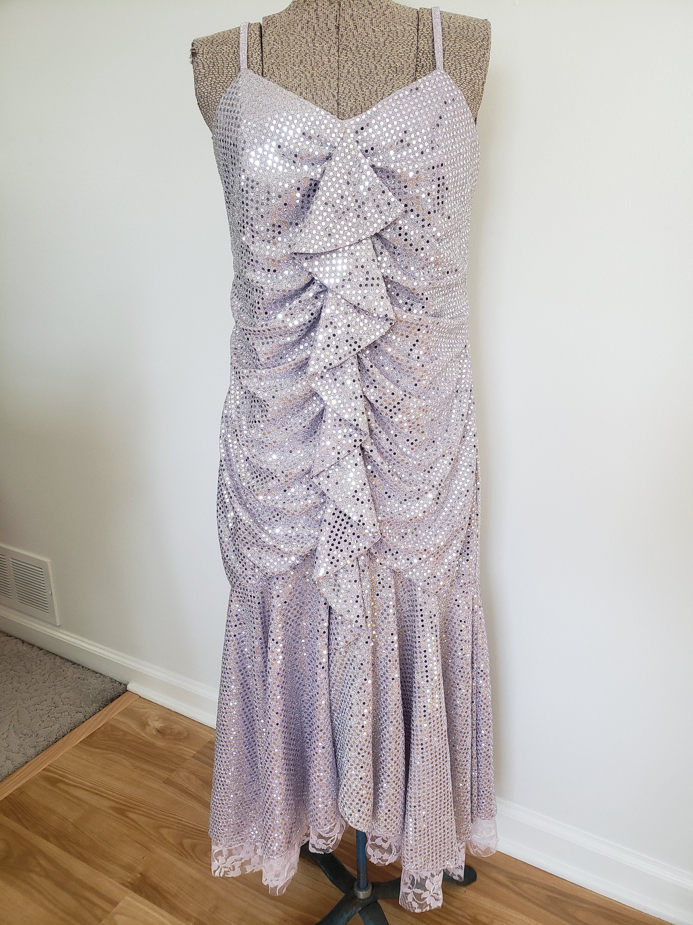 Vintage Lilac Purple Sparkly Sequin Shiny Prom Dress Retro | Etsy