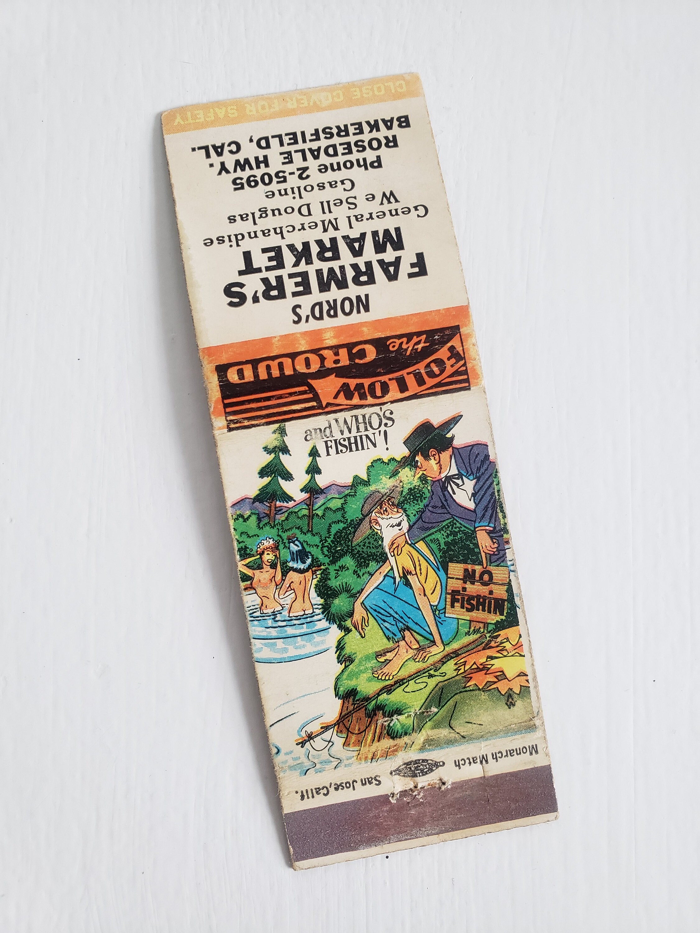Vintage Hillbilly Americana Matchbook Cover Who S Etsy
