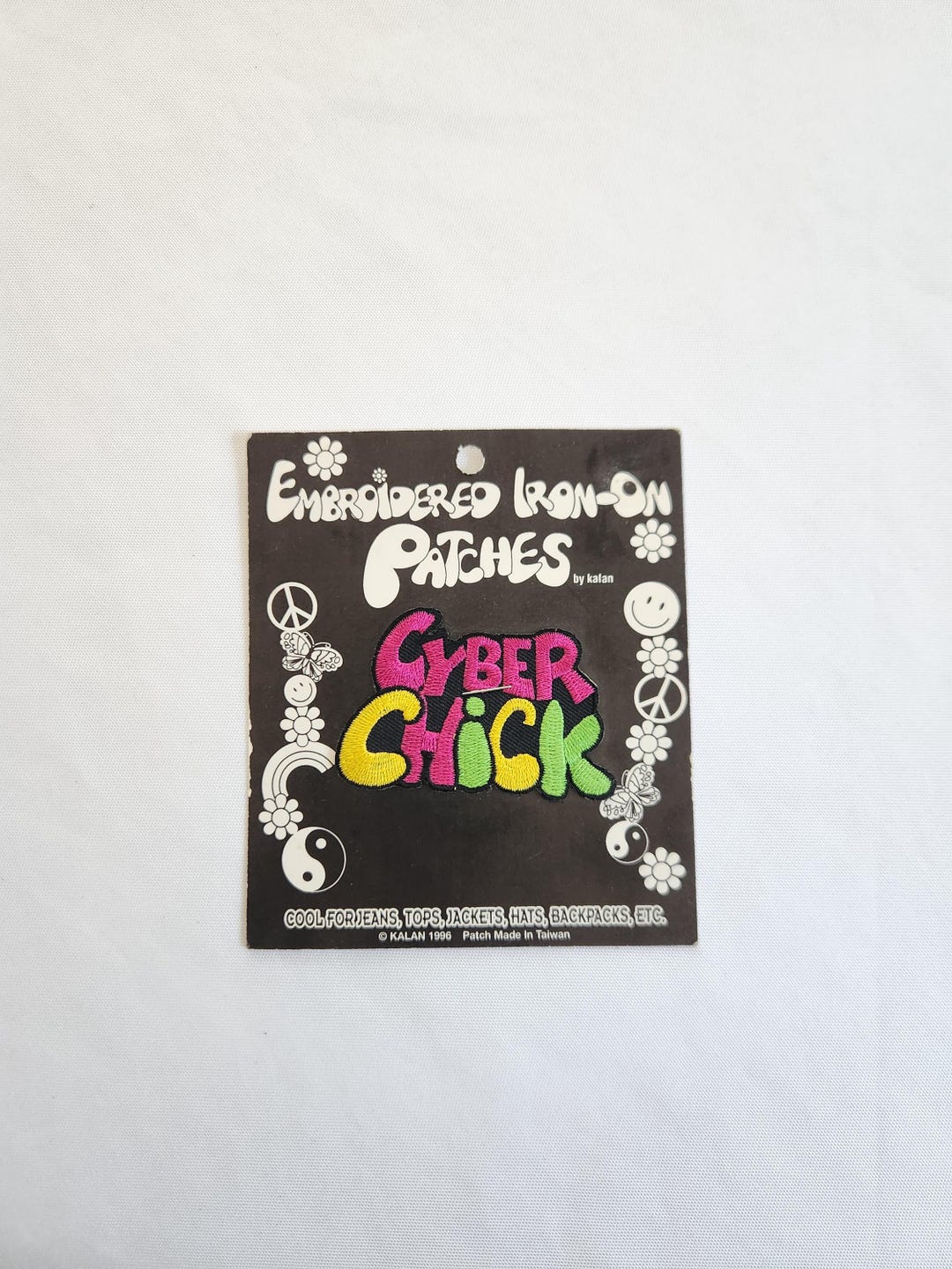 Retro Computer Patch Vintage Cyber Chick Embroidered Iron-on Patch by Kalan --- Retro 1990s ...