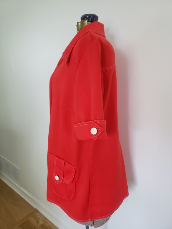 Vintage Butte Knit Cherry Red Suit Jacket Style B… - image 4