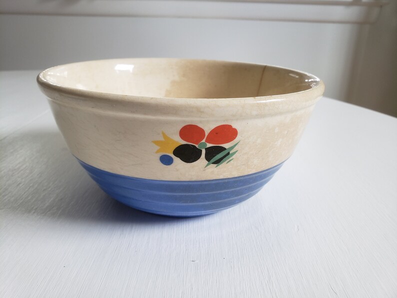 Vintage Universal Potteries Circus Pattern Mixing Bowls Set Etsy