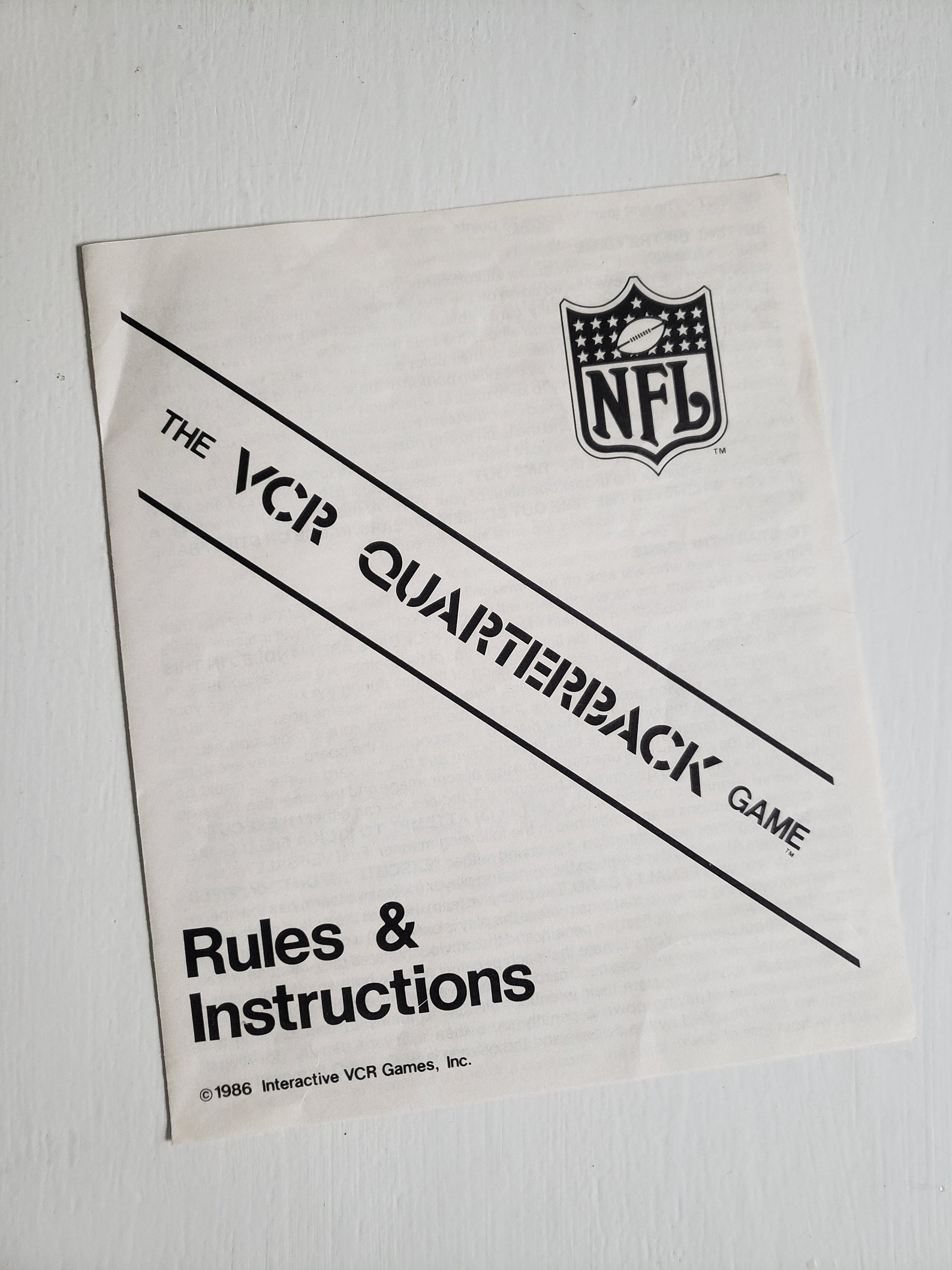 Vintage the VCR Quarterback Game Retro 1980's NFL Etsy