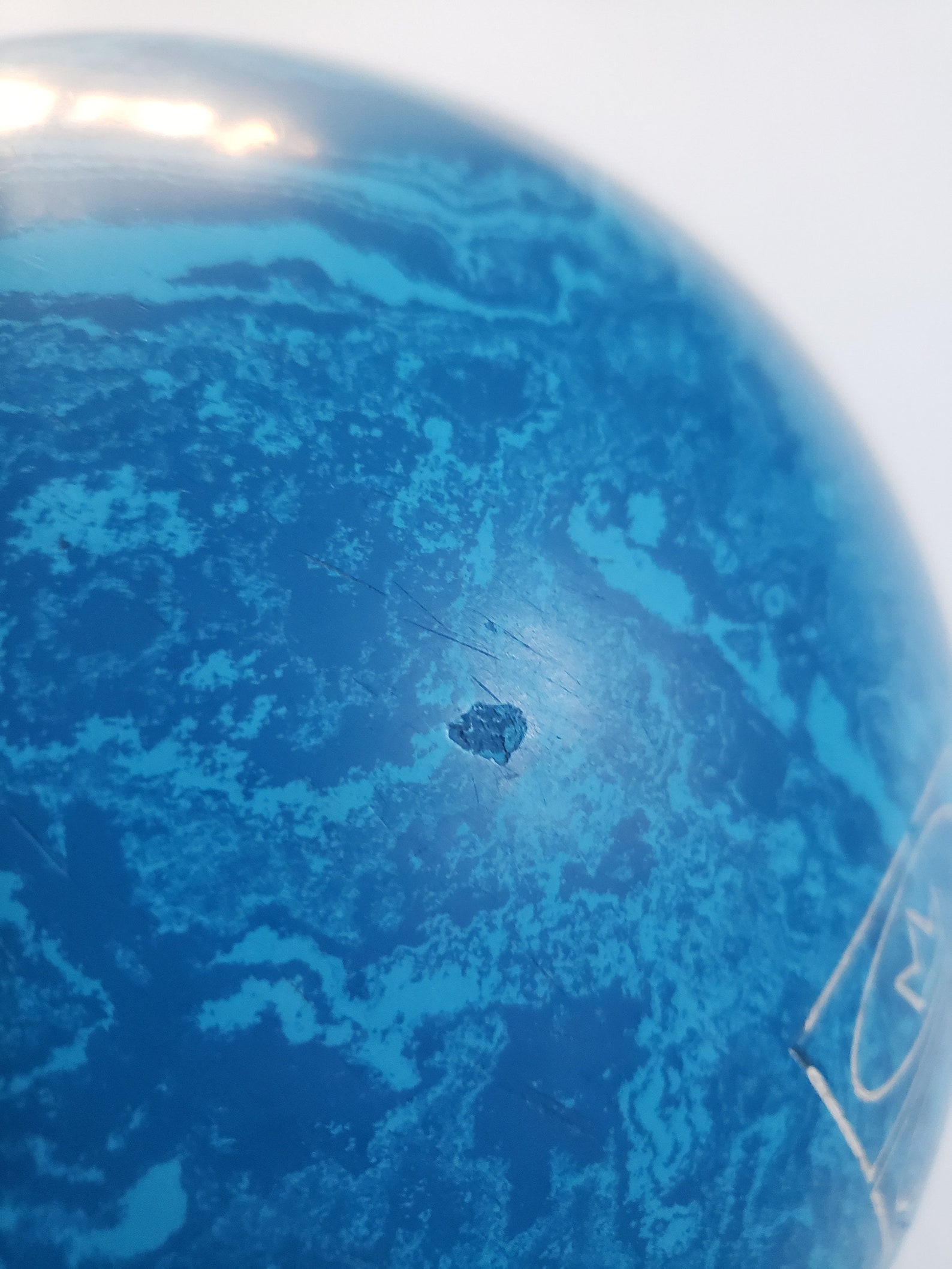 Vintage Brunswick Neptune Marbled Blue Bowling Ball 12.5 Lbs Etsy