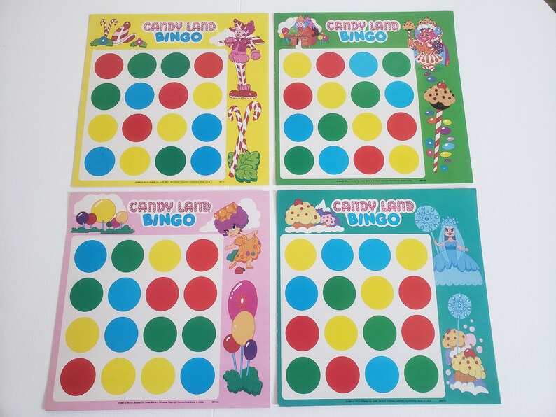 Vintage Candy Land Bingo Game Retro 1980's Milton Etsy