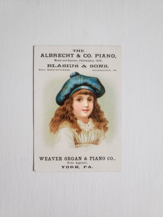 Buy Antique Albrecht & Co. Piano Advertising Card Little Online in India - Etsy