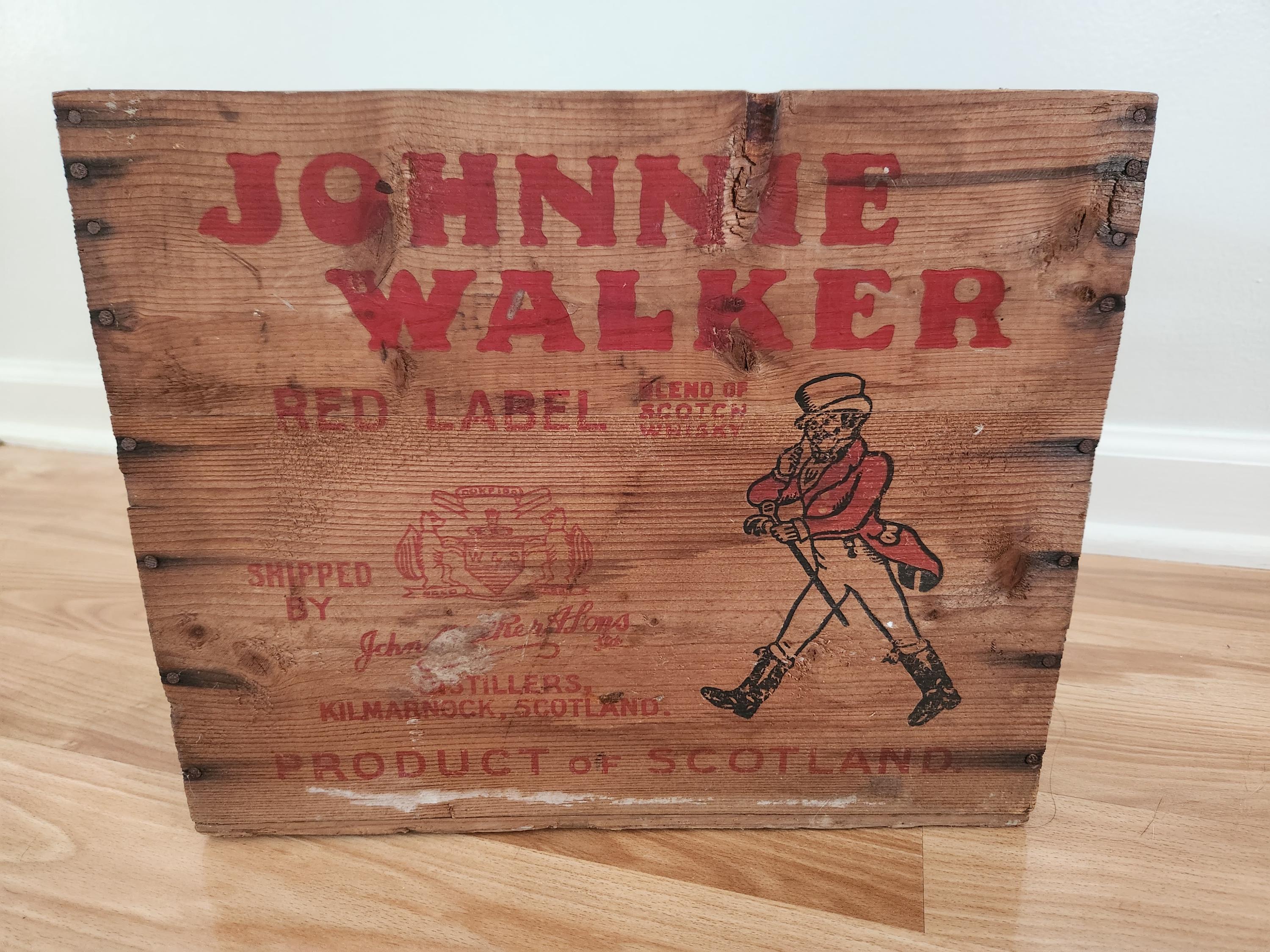 Johnnie Walker & Gordon's アンティーク木箱 Johnnie Walker & Gordon's アンティーク木箱 - メルカリ