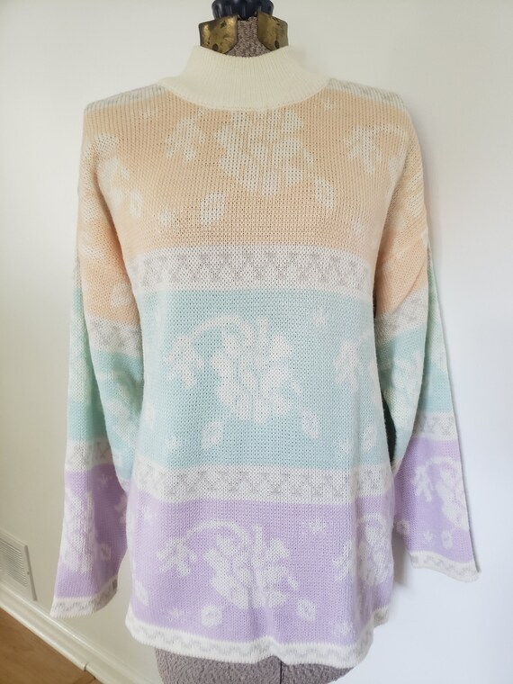 Vintage Lindsey Blake Pastel & Cream Floral Fair … - image 2