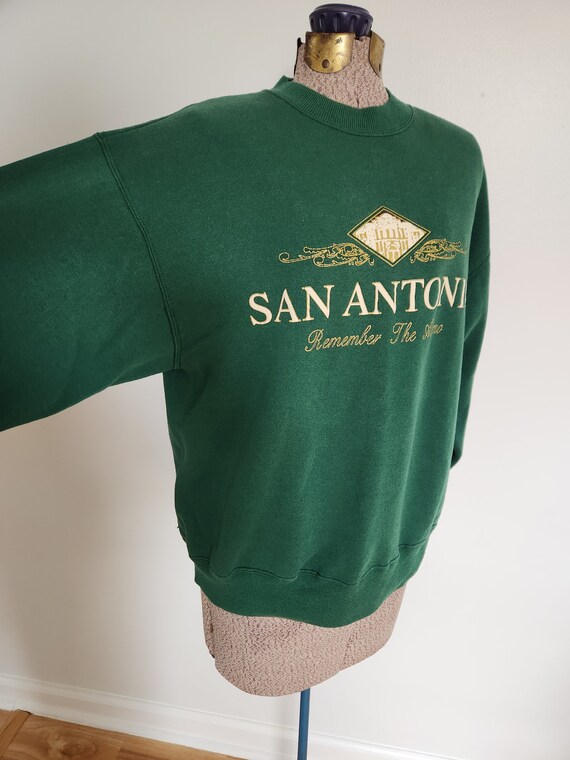 Vintage San Antonio Pine Green Sweatshirt - Remeb… - image 9