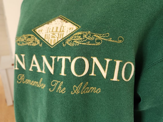 Vintage San Antonio Pine Green Sweatshirt - Remeb… - image 4