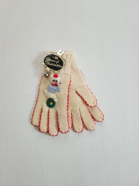 Vintage Circus Bear & Jingle Bell Gloves of Distin