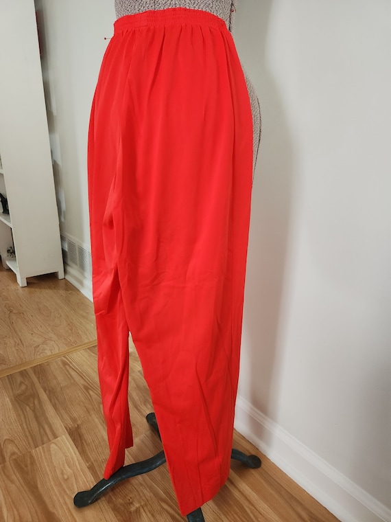 Vintage Vanity Fair Salmon Red Pajama Pants --- R… - image 8