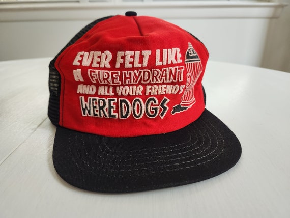 Casquette Vintage Années 80 Fire Hydrant Friends Dogs - Humour Trucker, Sans Marque, Neuf Sans étiquette