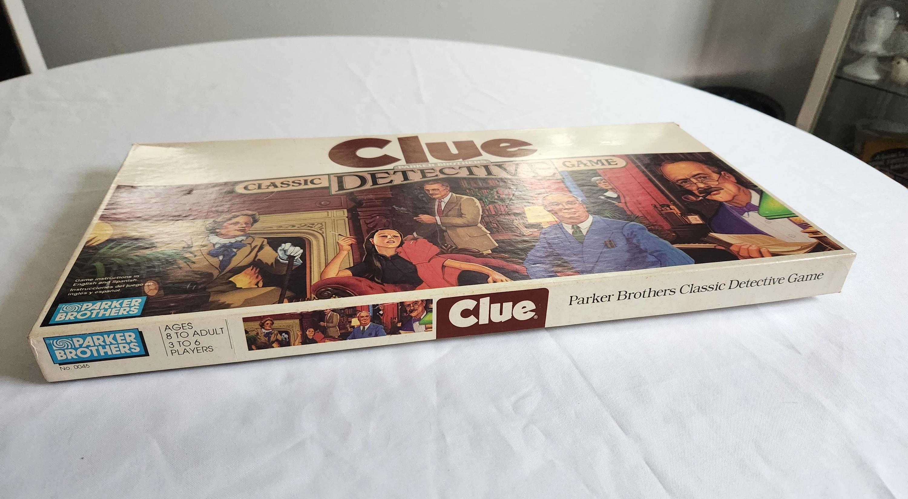 Vintage Clue Detective Board Game --- Retro 1980s Classic Parker