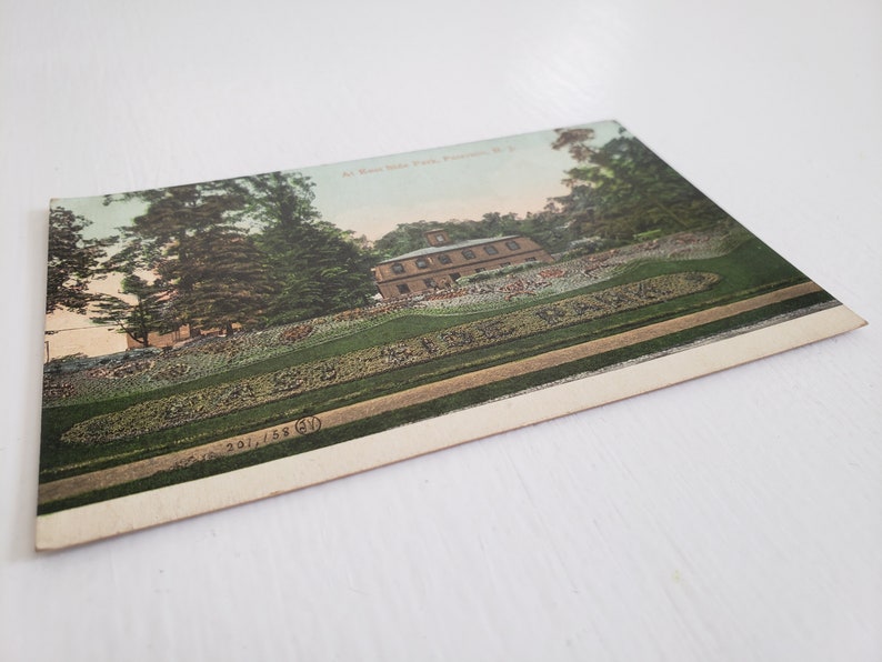 - Little Spring Landscape Print - New Jersey Postcard Vintage 1910/'s Historic Landmark Antique East Side Park Mansion in Paterson
