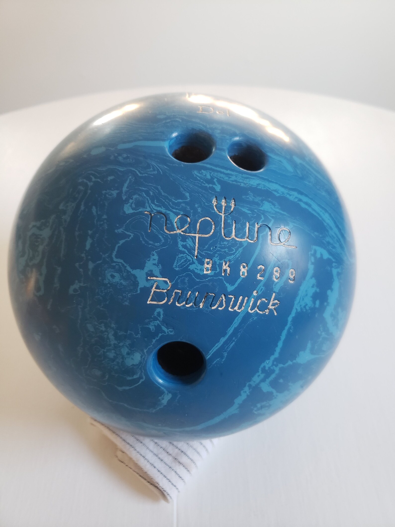 Vintage Brunswick Neptune Marbled Blue Bowling Ball 12.5 Lbs Etsy